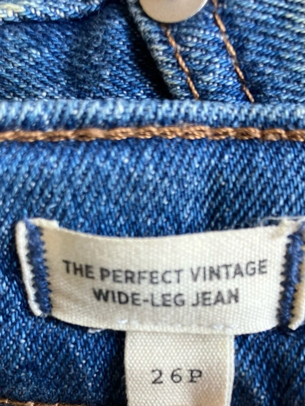 Madewell Perfect Vintage Wide Leg Jeans Size 26P Medium Wash High Rise Denim - Picture 5 of 14